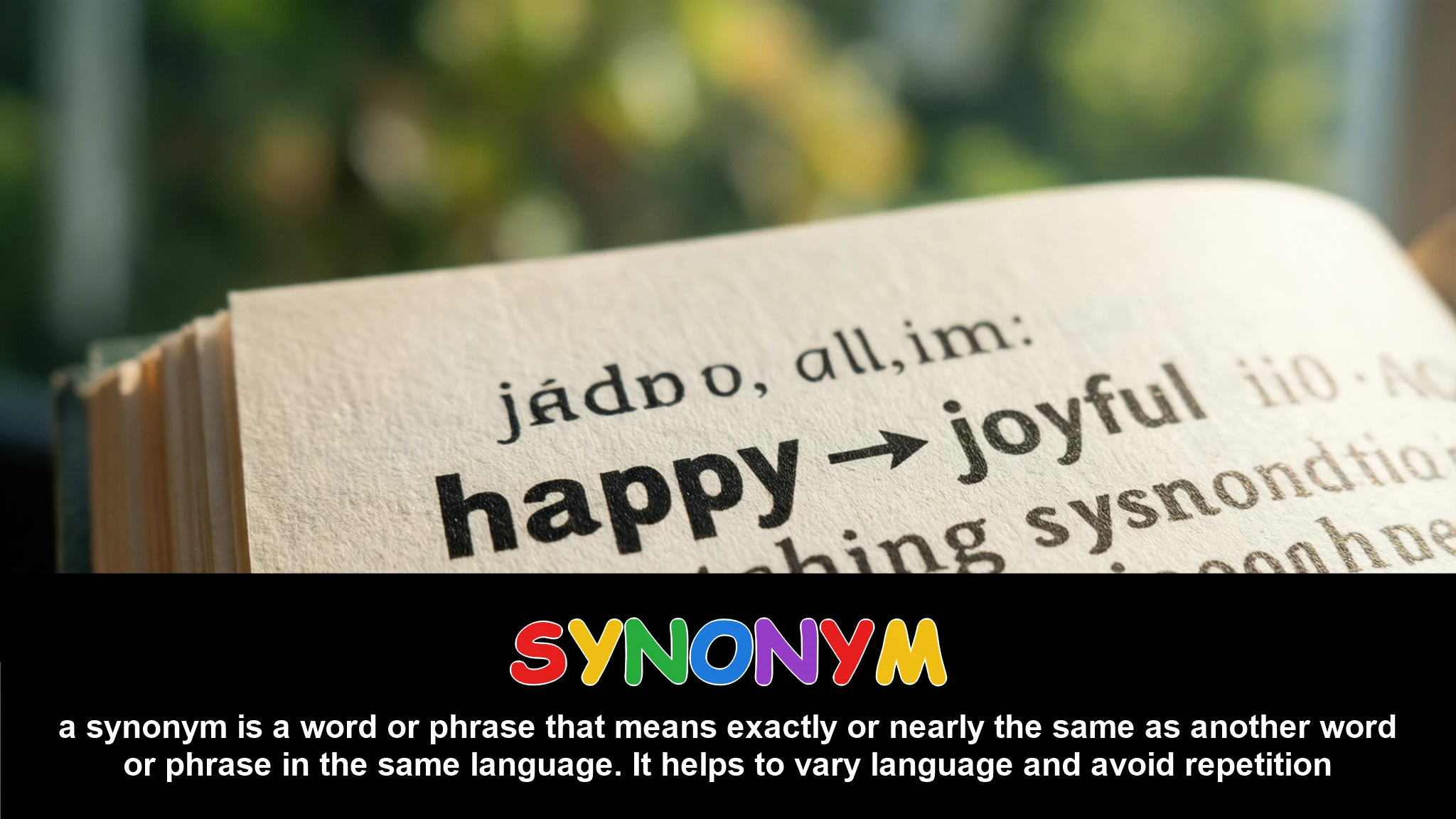 English Illustration for synonym
